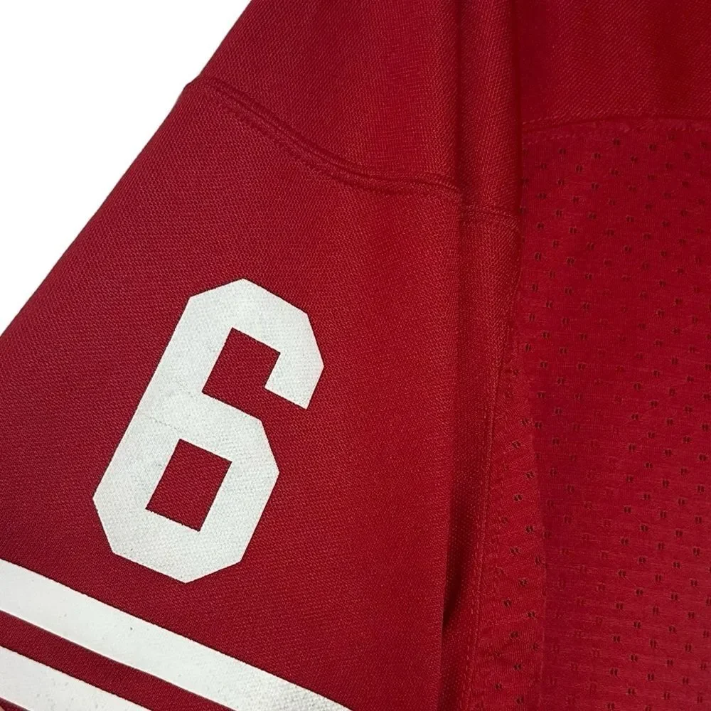 #6 University of Wisconsin red Big Ten Football Jersey  Adidas adult XXL